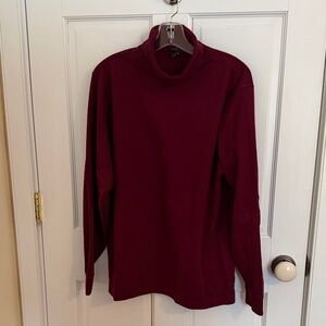 Lands' End Men's Deep Red Turtleneck Sweater